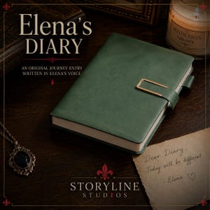 Elena Gilbert’s Diary | TVD Inspired Journal | Vampire Diaries Notebook | Fan-Inspired Collectible | Leather Journal
