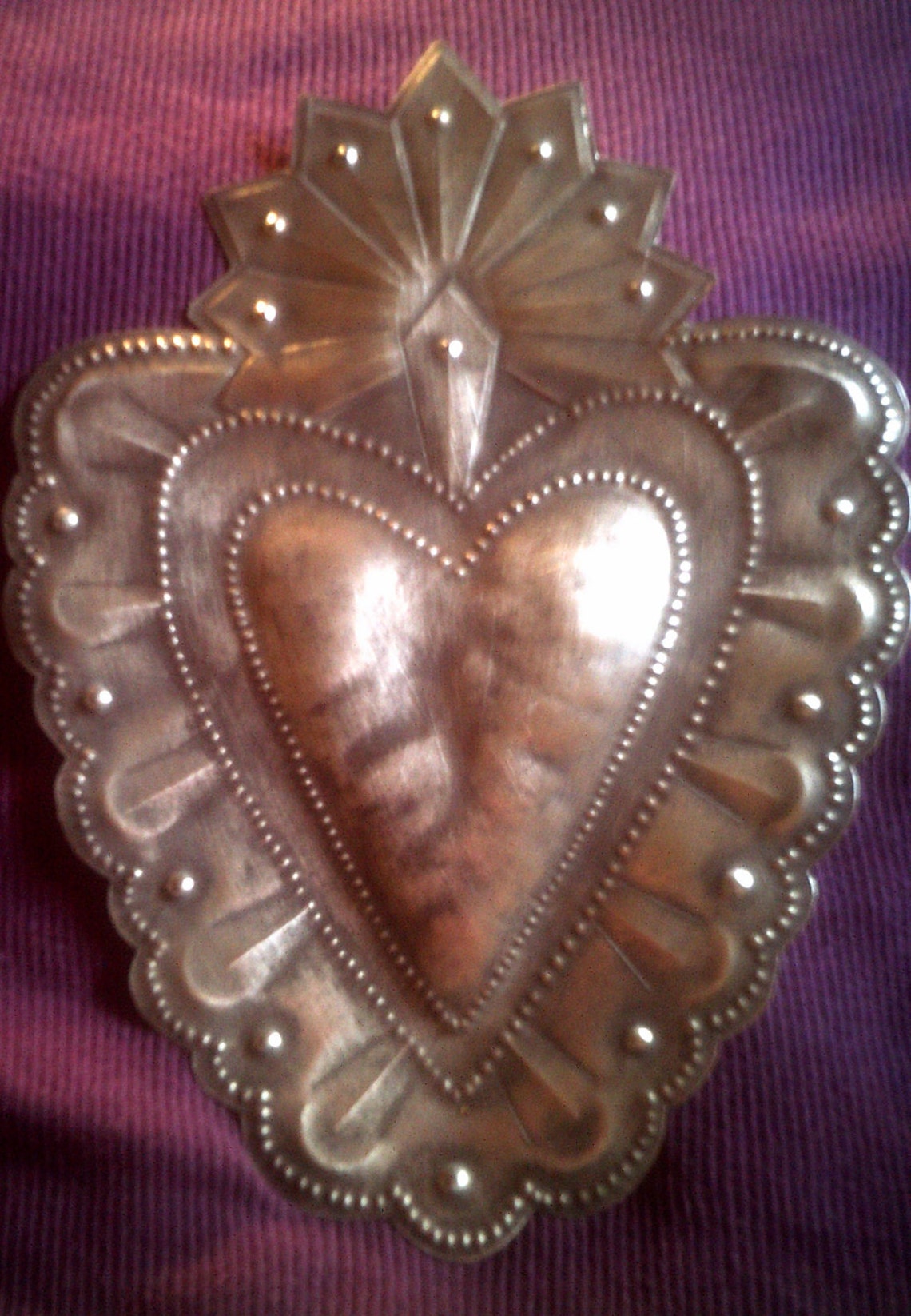 Tin Sacred Heart Etsy