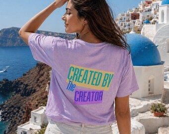 Christian “Created by The Creator” Cotton T-Shirt: Unisex Faith Shirt, Religious Graphic Tee