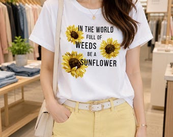 Camiseta de mujer extragrande con estampado floral – Camiseta informal de manga corta, estilo urbano de moda veraniega.