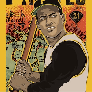 Roberto Clemente - Tributo artistico alle carte da baseball