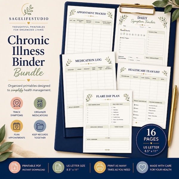 Chronic Illness Medical Binder Bundle