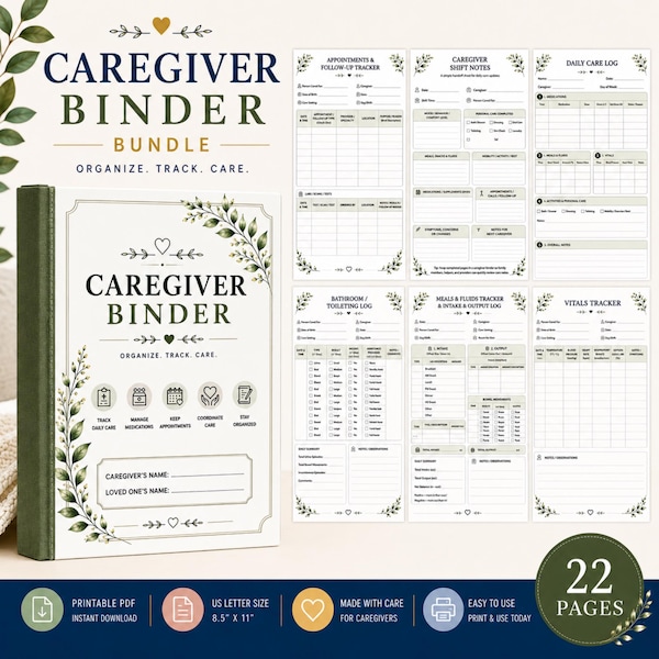 Caregiver Binder Bundle