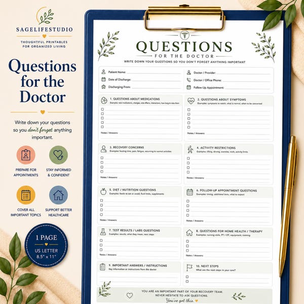 Questions for the Doctor Printable