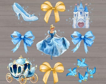 Disney Princess Cinderella DTF Transfers , Cinderella Dress Ready To Press , Cinderella Coquette Bow DTF Heat Transfer
