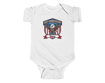 250th Anniversary Bald Eagle Shield bodysuit | Infant | Customizable