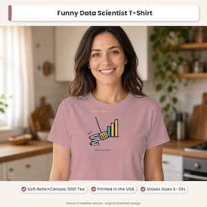 Data Janitor Broom Sweeping Messy Rows Into a Bar Chart Data Scientist Shirt | Funny Data Scientist Shirt | Data Analyst Gift