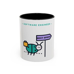 Bug Moving to Next Sprint Signpost Software Engineer Mug | Funny Programmer Mug | Developer Coder Gift | Debugging Humor Mug