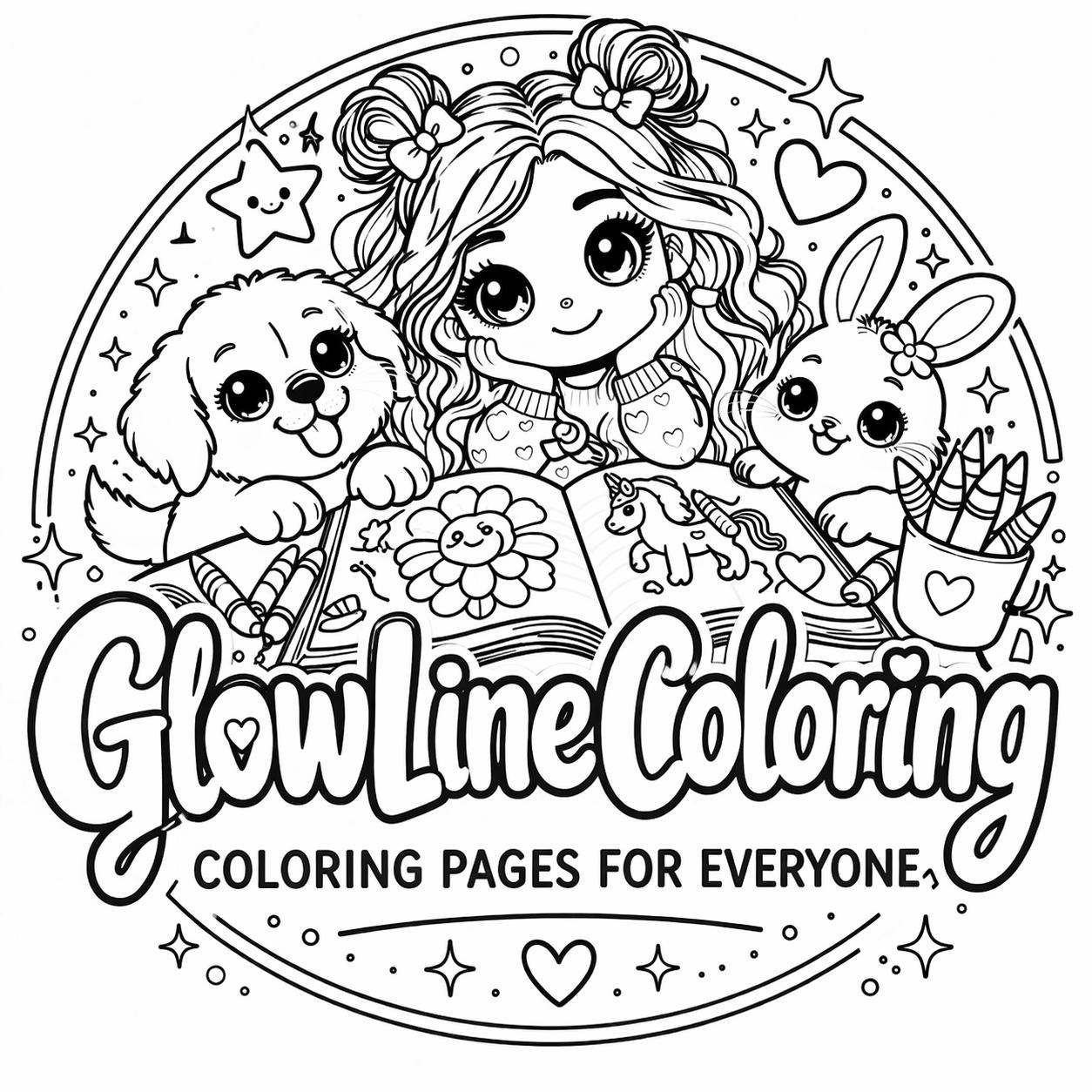 Line Coloring Age Glow Line Coloring Page for Printing - Etsy