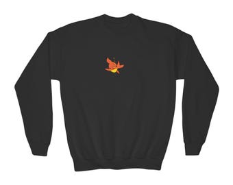 Hübscher Goldfisch Rundhalsausschnitt | Kleine Brust Grafik Sweatshirt