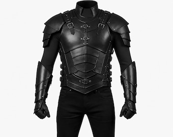 Gothic Knight Chest Plate – Genuine Leather Armor, Cosplay, LARP, Fantasy Costume