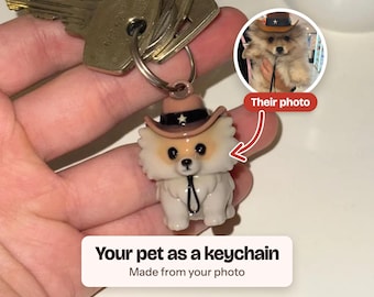 Custom Pet Keychain – 3D Printed Resin Keepsake (Dog, Cat, Animal)