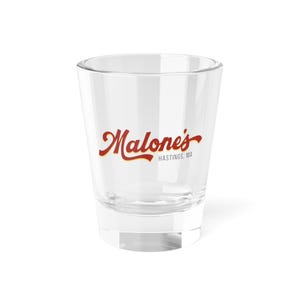 Hockey Romance Fan Gift | Malone's Logo Off Campus Series Fan Merch | Elle Kennedy The Deal Briar University Inspired | Shot Glass | 1.5oz