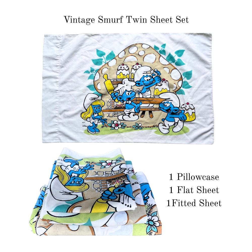 Smurfs Bedding - Etsy