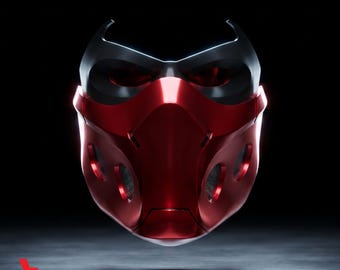 Red Hood Outlaw Mask STL | 3D Printable Vigilante Cosplay Eye Mask (Digital Download)