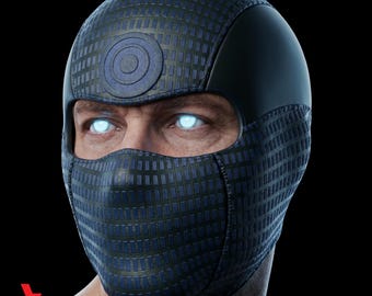 Bullseye Inspired Helmet | 3D Printable Vigilante Helmet | Magnetic Split Parts | Textured & Clean Versions Download