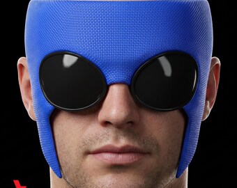 Invincible Blue Inspired Mask STL | 3D Printable Superhero Mask | Plain & Mesh Lens Cosplay Download
