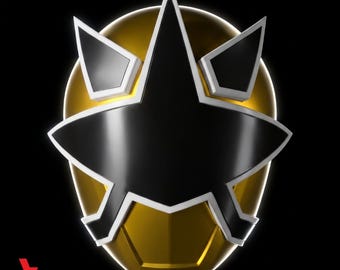 Gold Samurai Ranger Inspired Helmet | 3D Printable Hero Helmet | Cosplay STL File | Digital Download