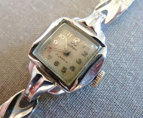 Vintage Waltham 17 Jewel Ladies Wrist Watch 1950s Silver | Etsy
