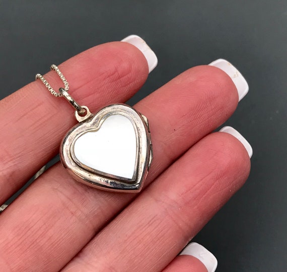 Vintage Sterling Locket Heart Shaped Friends Fore… - image 9