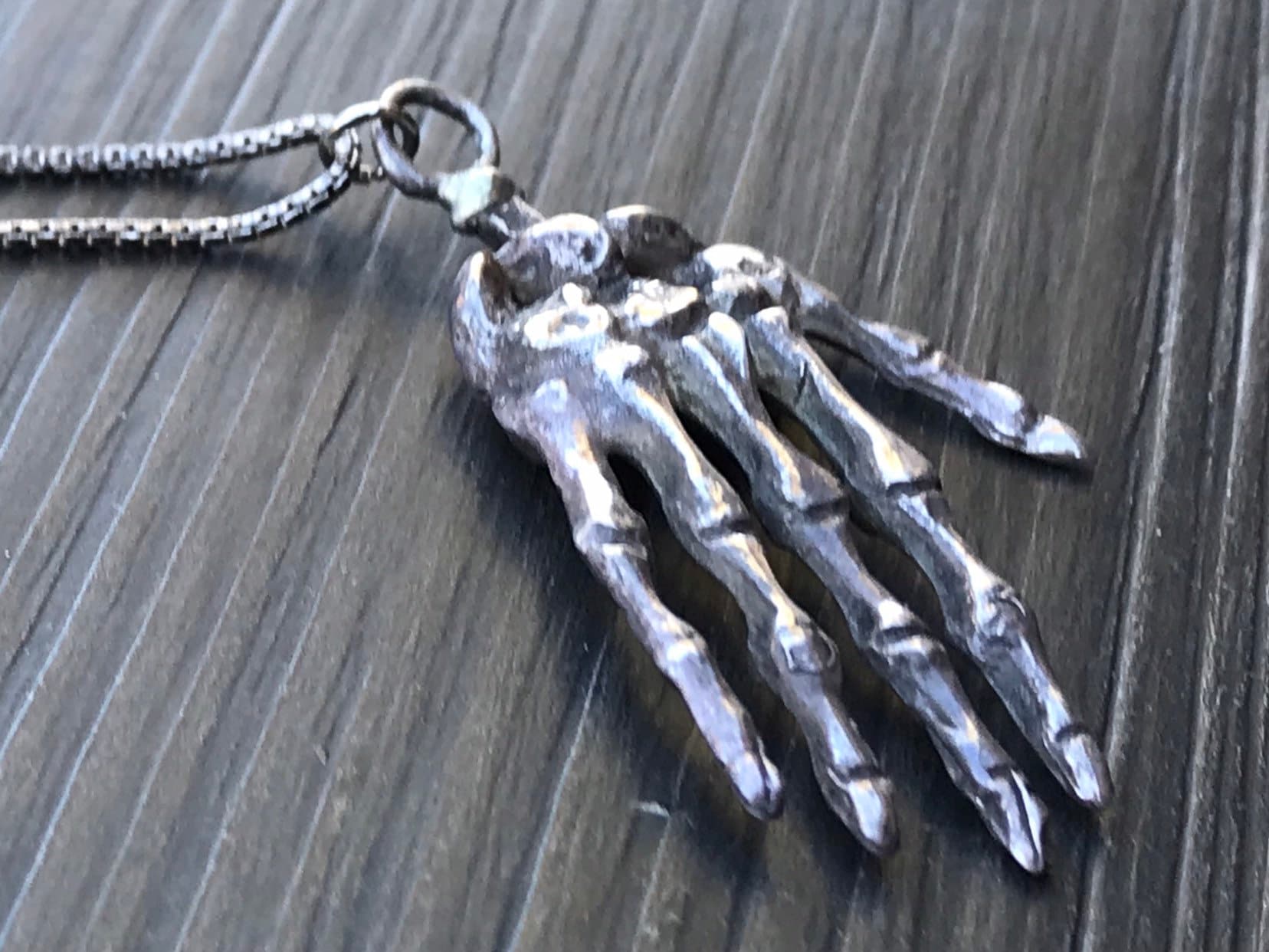 Antique Sterling Skeleton Hand Pendant Necklace Memento Mori MD Doctor  Bones Vintage Fine Jewelry Gifts for Her -  Canada