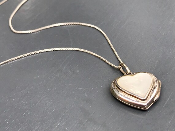 Vintage Sterling Locket Heart Shaped Friends Fore… - image 3