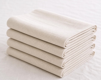 200 Pack Natural Cotton Napkins For Wadding , Stonewashed Cotton Napkin, Wedding Party Table Linens