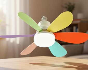 Led Ceiling Light With Integrated Fan Remote Control Modern Design Adjustable Brightness Indoor Lighting Fixture