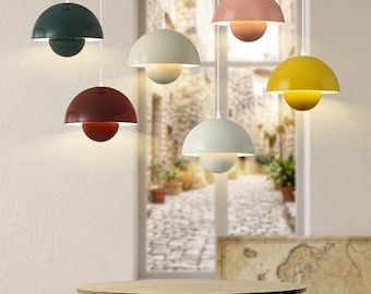 Scandinavian Pendant Light Danish Flower Lamp Mid Century Modern Ceiling Light Nordic Hanging Lamp Kitchen Dining Decor