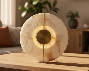 Modern Luxury Creative Wall Sconce Marble Wall Lamp / Alabaster Wall Light / Bedroom Lighting / Living Room Decor / Indoor Wall Fixture