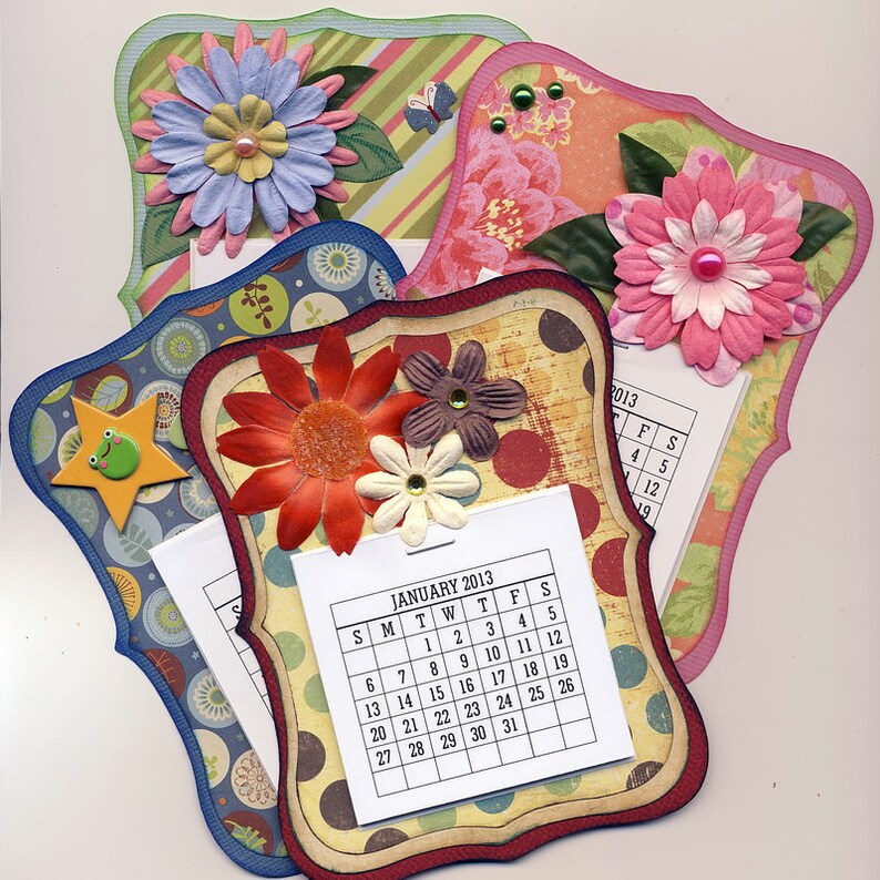 Mini 2013 CALENDAR fridge easel back desk Etsy