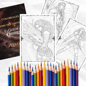 Dibujos para colorear de fantasía - Inspirados en el universo del Gremio de las Sombras - PDF