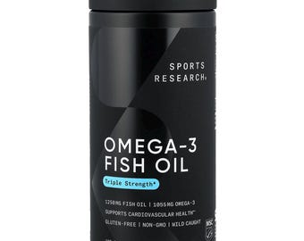 Sports Research, Oméga-3 d'huile de poisson, Triple concentration, 180 gélules molles FS