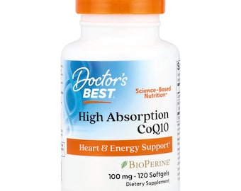 Doctor's High Absorption CoQ10, 100 mg, soutien énergétique cardiaque (120 gélules)