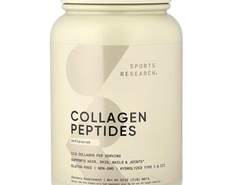 Sports Research, Peptides de collagène, sans saveur, 32 oz (907 g) FS