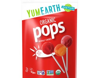 YumEarth, Organic Lollipops, Assorted, 14 Individually Wrapped Lollipops, 3.1 oz (87 g) FS