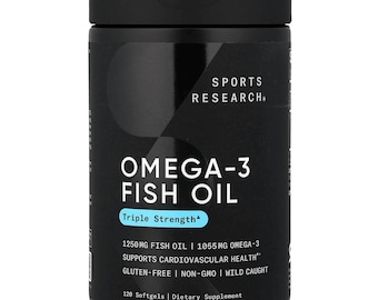 Sports Research, Oméga-3 d'huile de poisson, Triple concentration, 120 gélules FS