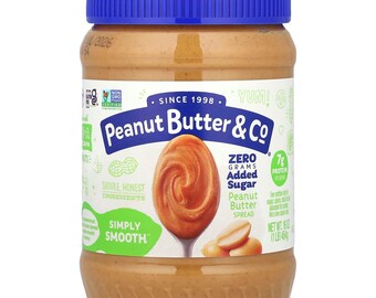 Peanut Butter & Co., Beurre de cacahuète à tartiner, Simply Smooth™, 16 oz (454 g) FS