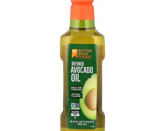 BetterBody Foods, Huile d'avocat raffinée, 500 ml (16,9 fl oz) PE