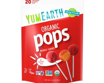 YumEarth, Bio-Lollies, verschiedene Geschmacksrichtungen, 20 Lollies, 124 g FS