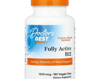 Doctor's Full Active B12, 1500 mcg, énergie, mémoire, soutien de l'humeur (180 gélules végétales)
