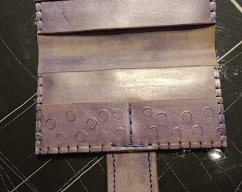 Handmade Genuine Leather Card Holder – Unisex Leather Business Card Wallet – Minimalist Card Case – Hand Stitched Natural Leather Wallet cm