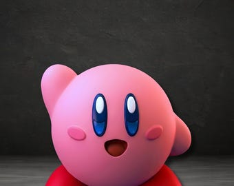 Kirby 3D Model STL File, High Detail 3D Printing Design (Digital Download)