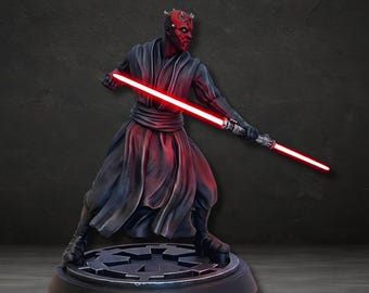 Darth Maul STL, Figura de Darth Maul en formato STL para impresión 3D, Estatua de Darth Maul en formato STL, Star Wars Digital STL, Diseño de modelo 3D de Star Wars en formato STL