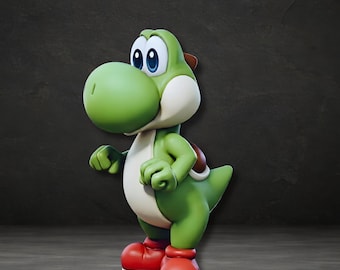 Archivo STL del modelo 3D de Yoshi, diseño para impresión de Super Mario Bros (descarga digital)