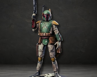 Boba Fett Figure, Boba Fett Stl File for 3D Printing, Statue, Star Wars Digital STL, Star Wars Figure Digital STL, Star Wars Stl 3D model