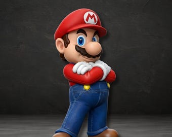 Figura de Mario, modelo STL para impresión 3D (descarga digital)