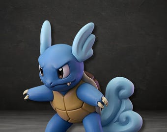 Schildkröten Figur, Pokemon Stl File 3D Druck, Schildkröten 3D Modell, Pokemon Digitale STL, Schildkröten Figur Stl Modell, Schildkröten Statue Stl