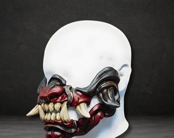 Oni Mask 3D Model STL File, Cosplay Prop Design (Digital Download)