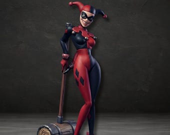Figura de Harley Quinn, Harley Digital STL, diseño de modelo 3D STL de DC Comics, archivo STL de figura de Harley Quinn para impresión 3D, Harley Quinn STL, DC Comics